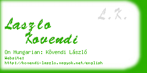 laszlo kovendi business card